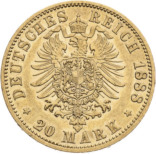 20 Mark 1888 - back