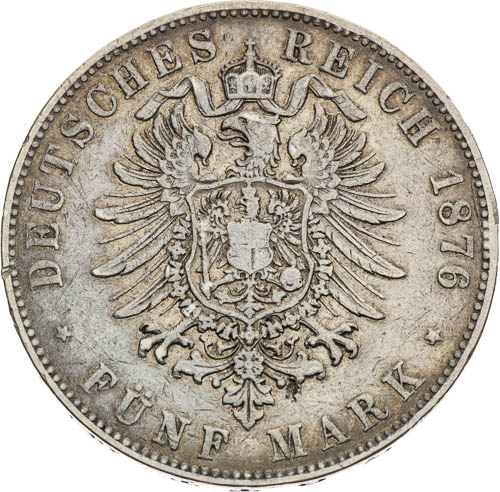 5 Mark 1876 - back