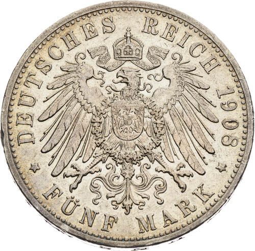 5 Mark 1908 - back