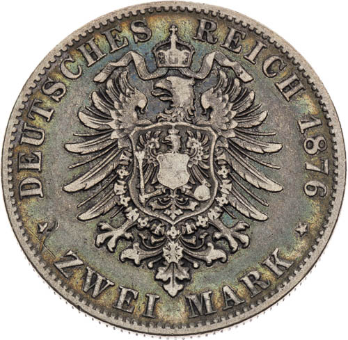 2 Marka 1876 - revers