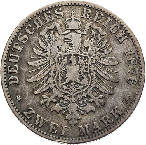2 Marka 1876 - revers