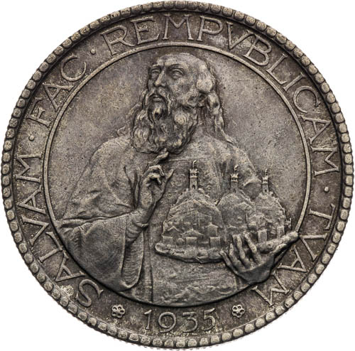 20 Lira 1935 - avers