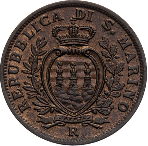 5 Centesimi 1935 - avers