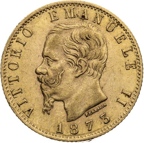 20 Lira 1873 - avers