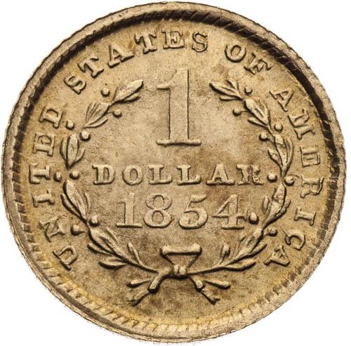 1 Dolar 1854 - revers