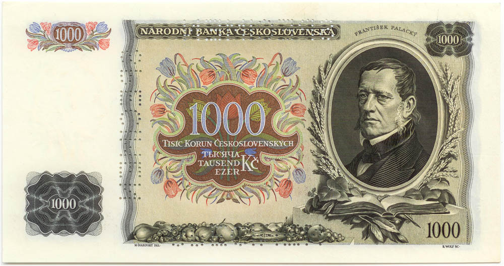 1000 Ks 1934 (bankový vzor) - revers