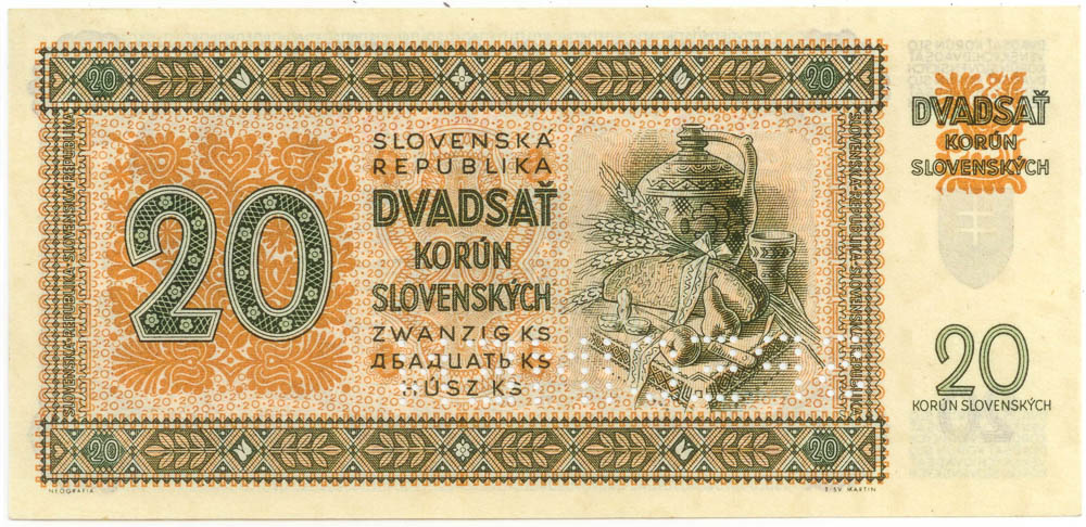 20 Ks 1942 (bankový vzor, anulát) - revers