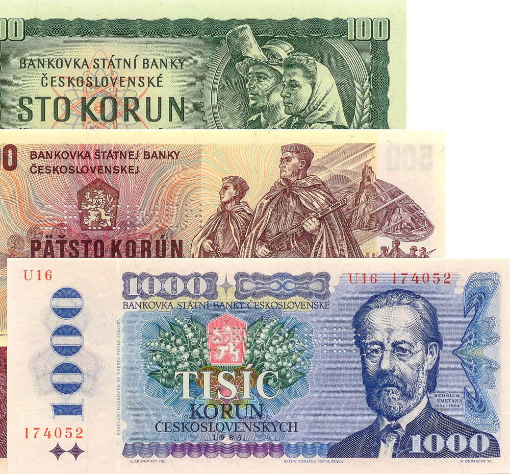 Perforované bankovky (6 ks) - revers