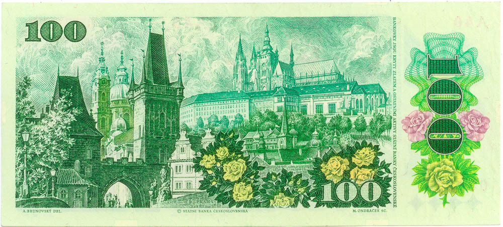 100 Kčs 1989 - revers