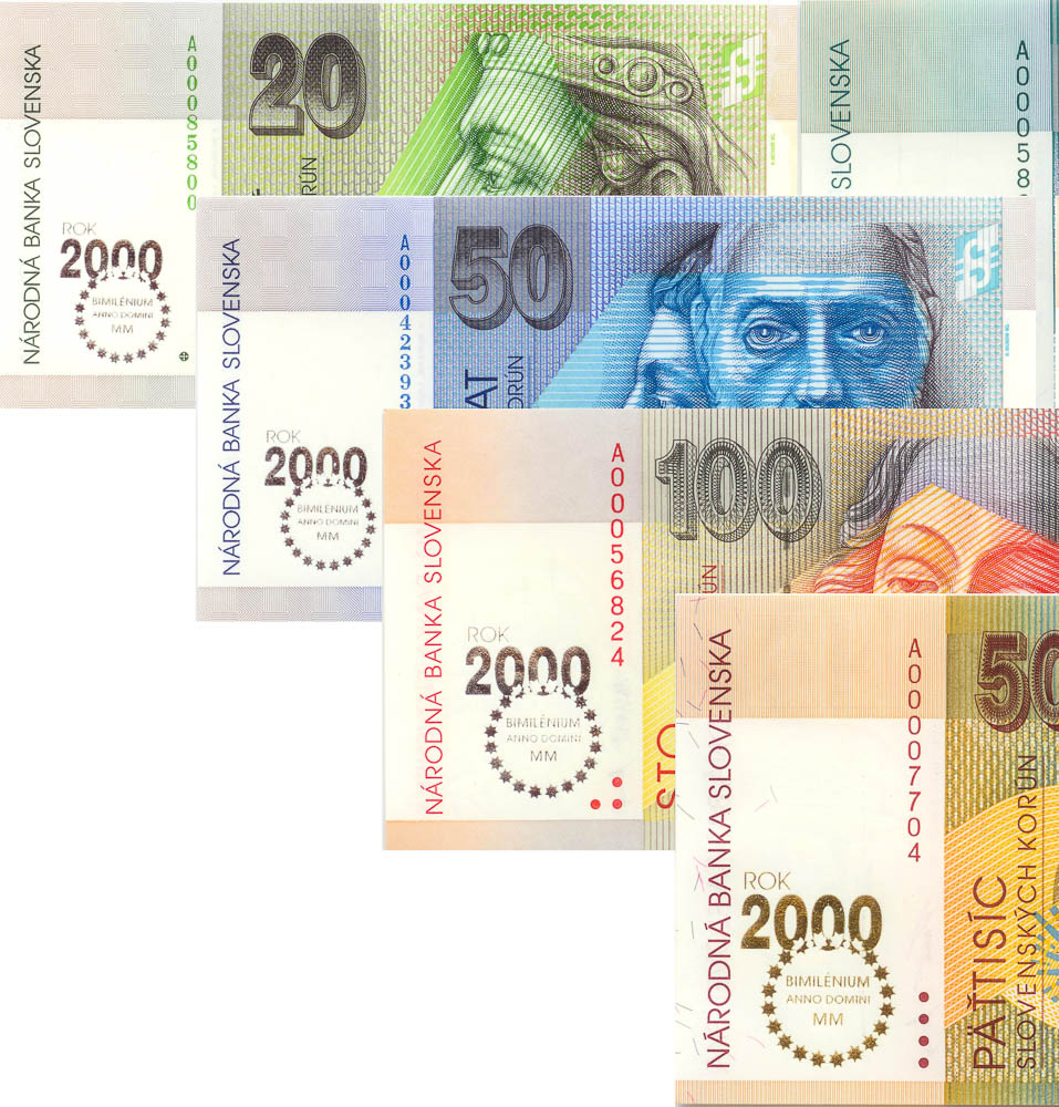 Bankovky bimilénium 2000 (7 ks) - avers
