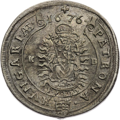 XV Kreutzer 1676 - back