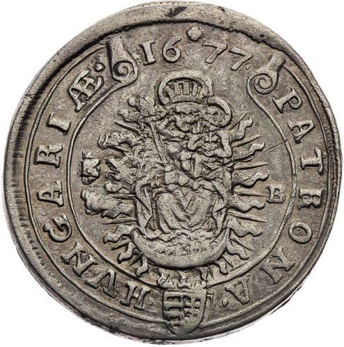 XV Kreutzer 1677 - back