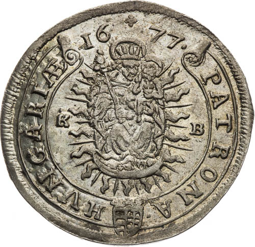 XV Kreutzer 1677 - back
