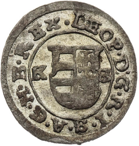 Denár 1680 - averz