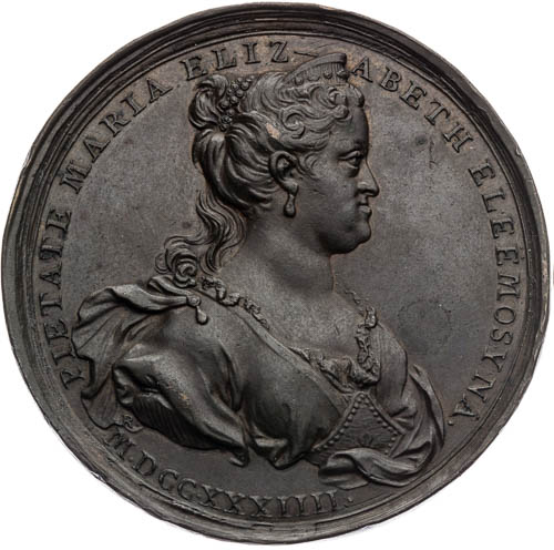 Medaile 1734 - avers