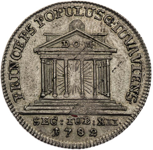 Ducat struck in silver 1782 - back