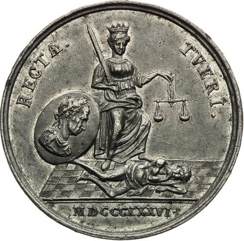 Medaila 1836 - reverz
