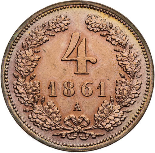 4 Krejcar 1861 - revers