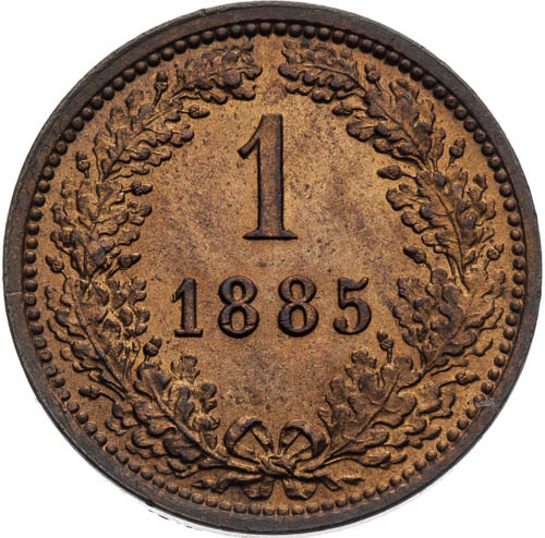 1 Krejcar 1885 - revers