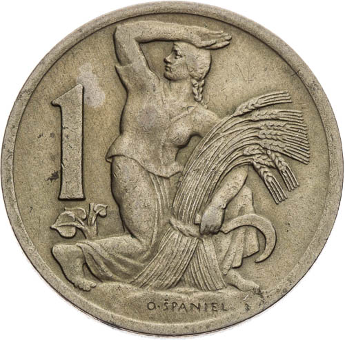 1 Kč 1930 - reverz