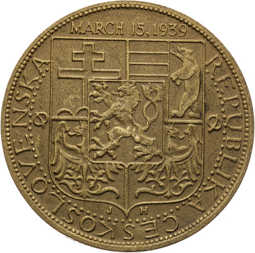 Medaila 1939 - reverz