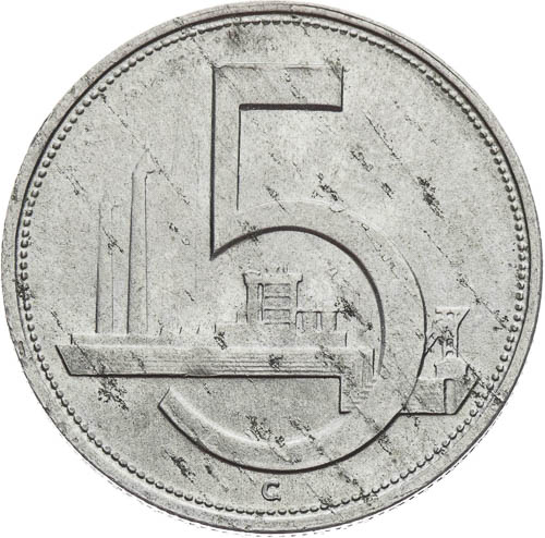 5 Kč 1952 - reverz