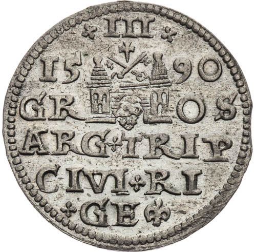 3 Groš 1590 - reverz