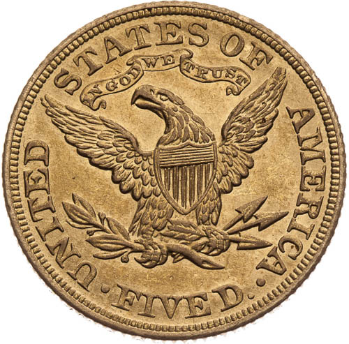 5 Dollars 1904 - back
