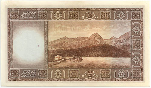 500 Kčs 1946 - reverz