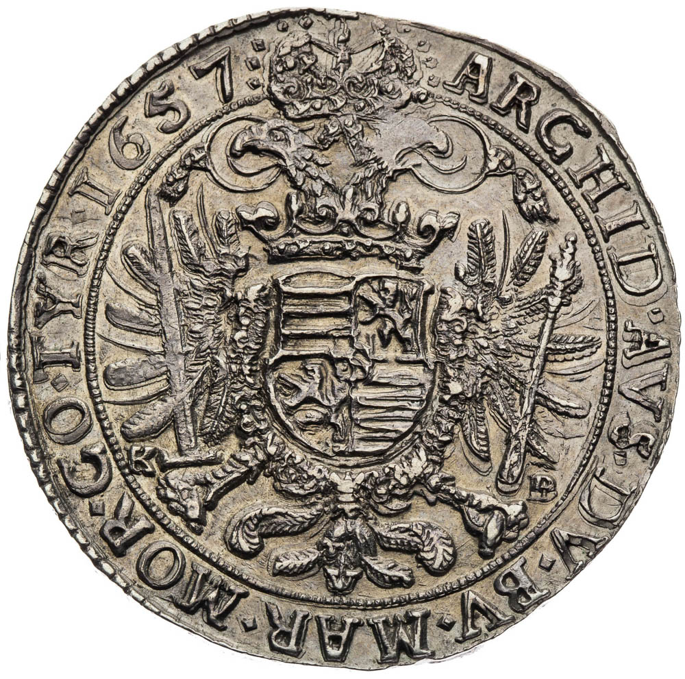 1/2 Thaler 1657 - back