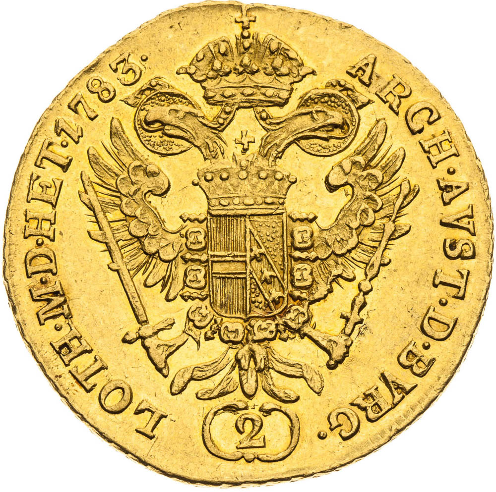 2 Ducats 1783 - back