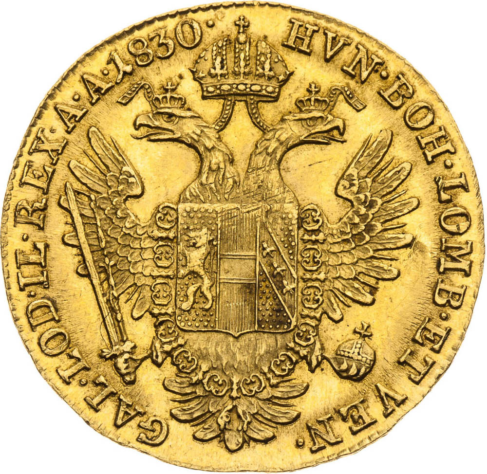 Dukát 1830 - revers