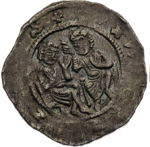 Denár (1140 - 1158) - averz