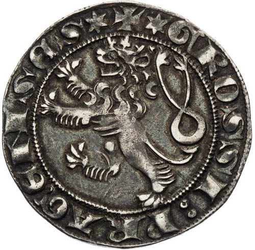 Pražský Groš (1278 - 1305) - avers