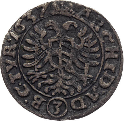 3 Grajciar 1637 - reverz