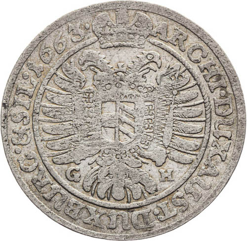 XV Krejcar 1663 - revers