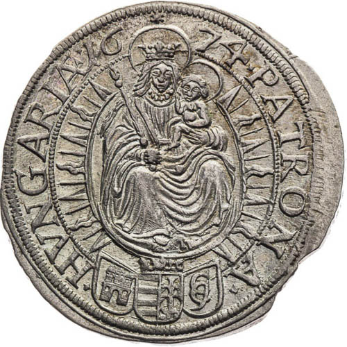 XV Krejcar 1674 - revers