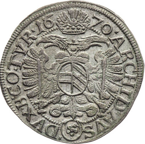 3 Krejcar 1670 - revers
