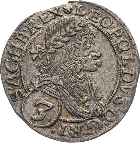 3 Grajciar 1673 - averz