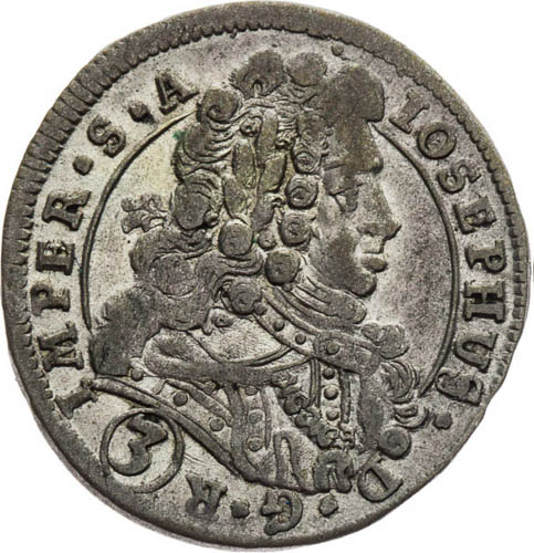 3 Krejcar 1710 - avers