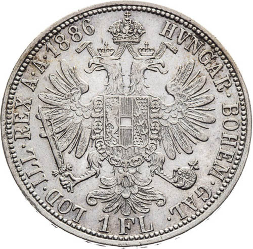 Zlatník 1886 - reverz