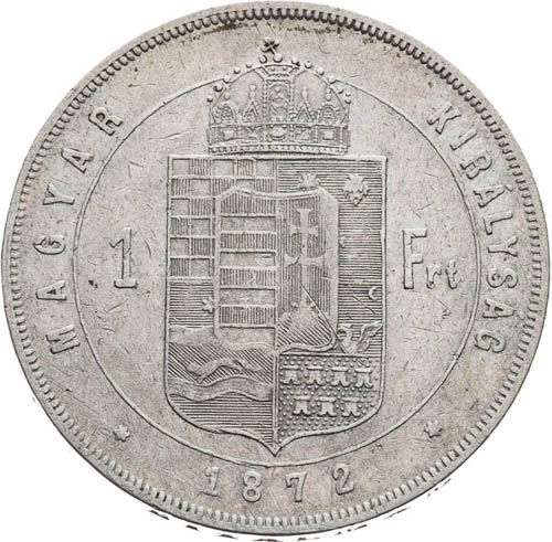 Zlatník 1872 - revers