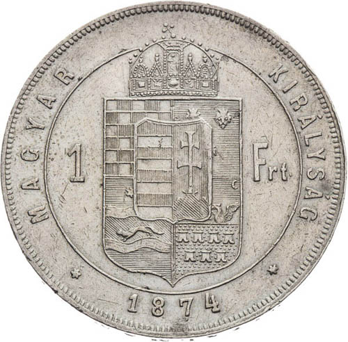 Zlatník 1874 - revers
