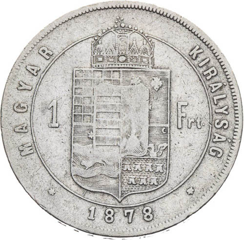 Zlatník 1878 - revers