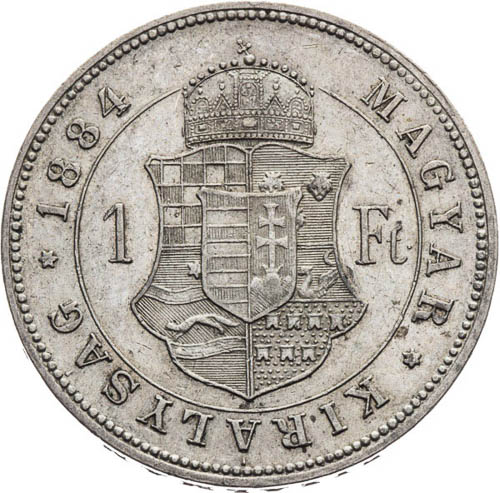 Zlatník 1884 - revers