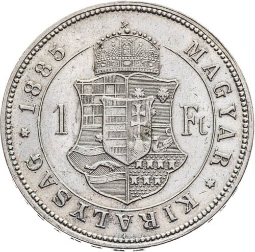 Zlatník 1885 - revers