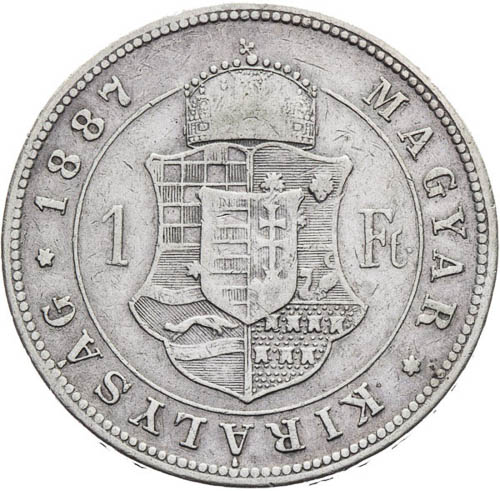 Zlatník 1887 - revers