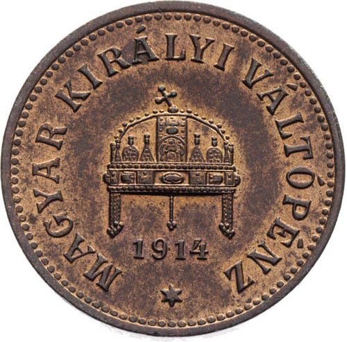 2 Fillér 1914 - averz