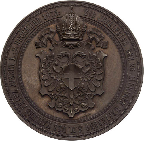 Medaila 1873 - reverz