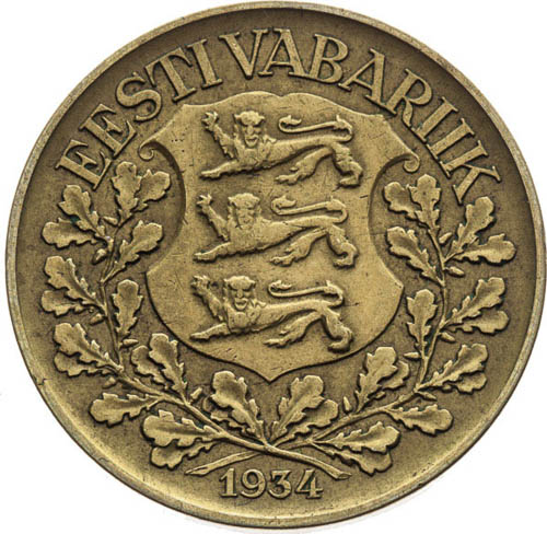 1 Kroon 1934 - averz